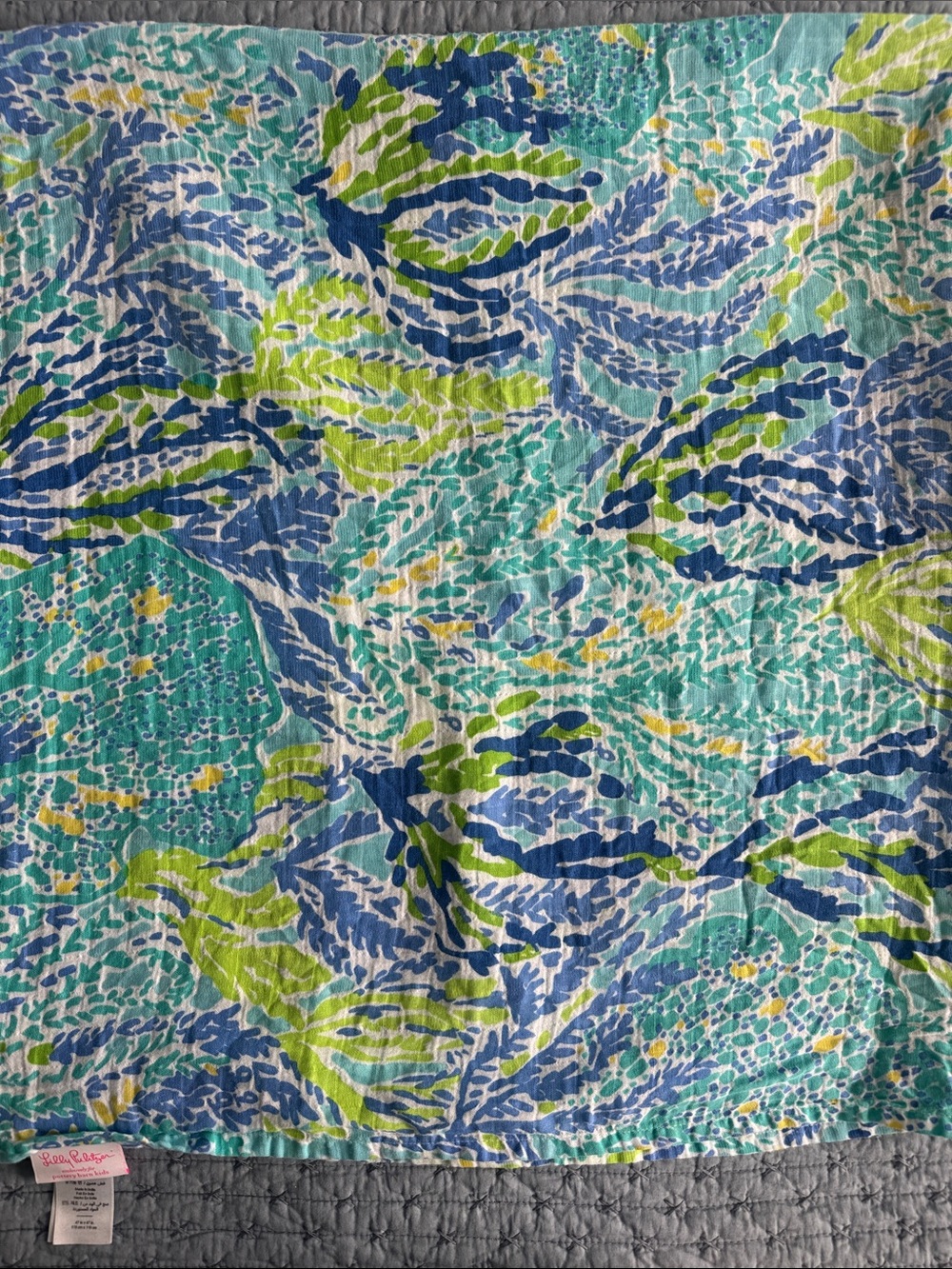 Lilly Pulitzer Men Shorts – Blue & Aqua Tropical Print